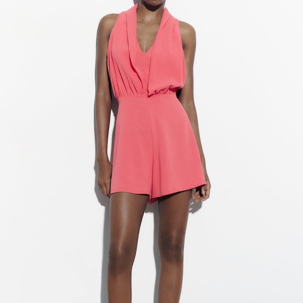 ZARA SHORT HALTER JUMPSUIT